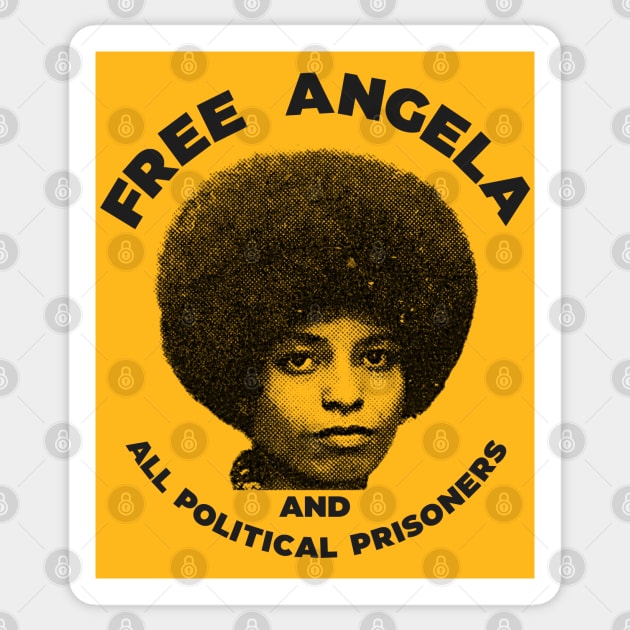 Free Angela Davis // Civil Rights Warrior Tribute Sticker by darklordpug